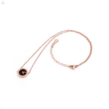 Clock Rose Gold Charm Necklace For Women And Girls